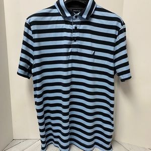 Nautica Blue Stripe Polo XL